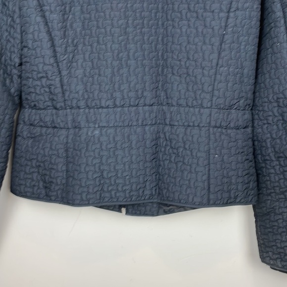 DKNY | Black Quilted Down Jacket; Zipper Front and Buckle Belt; Size Small - Picture 8 of 15